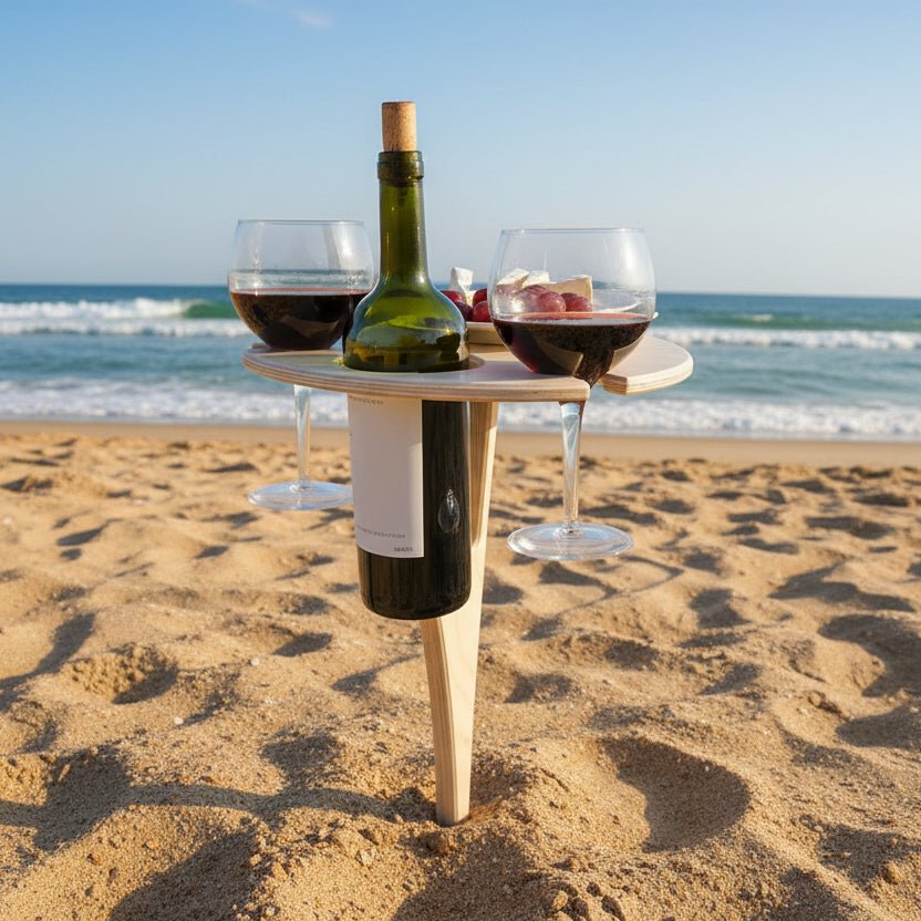 WOODWINE Portable Wooden Table For Outdoor Wine, Picnics, And Camping