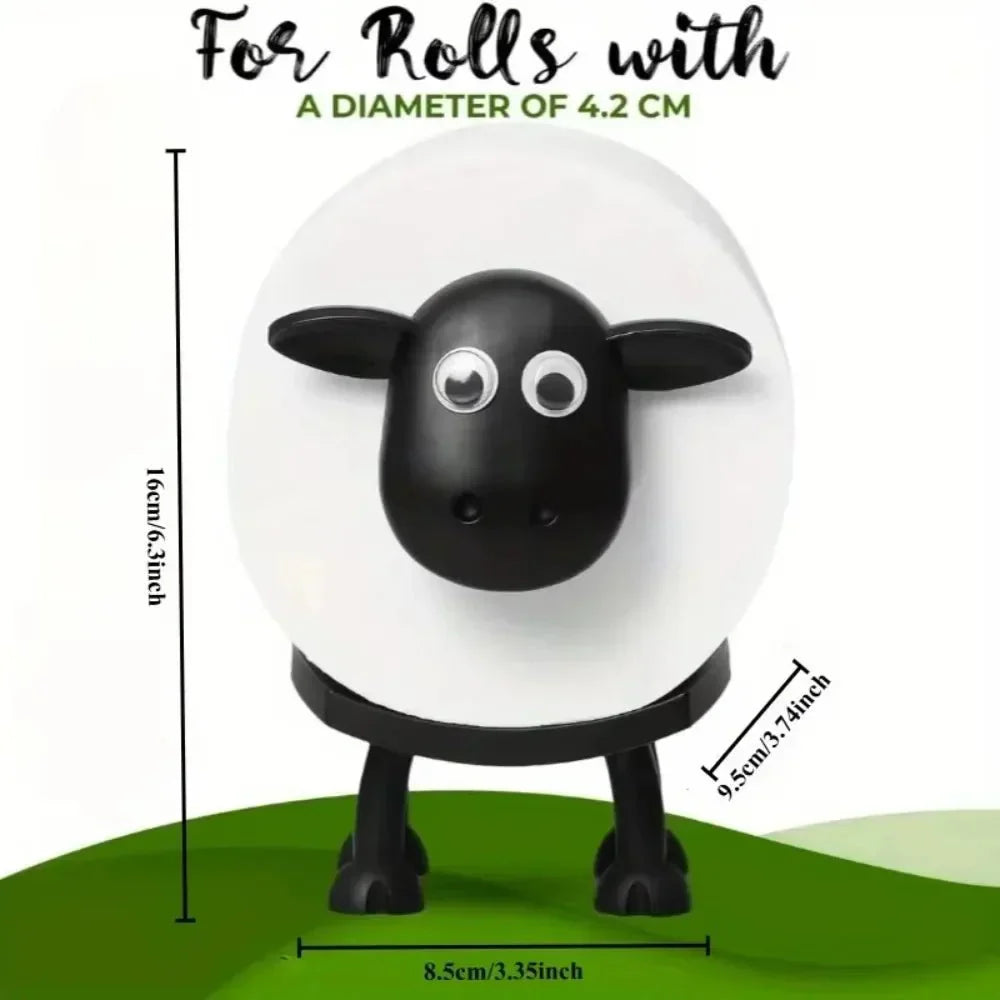 WOOLORA Playful Sheep Theme Toilet Paper Holder For Bathrooms