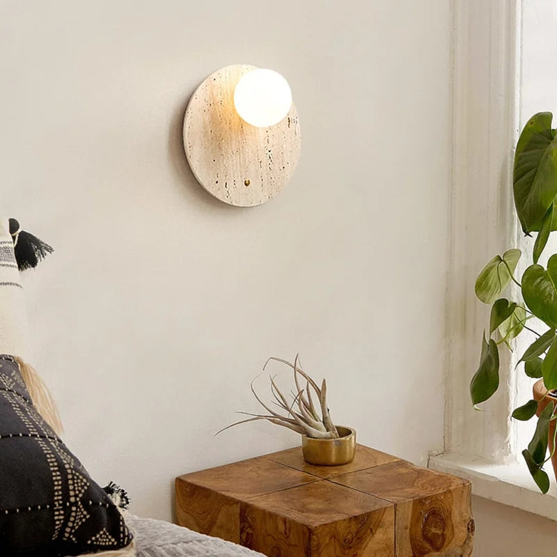 StoneAura Wall Light With Unique Rock Pattern Finish