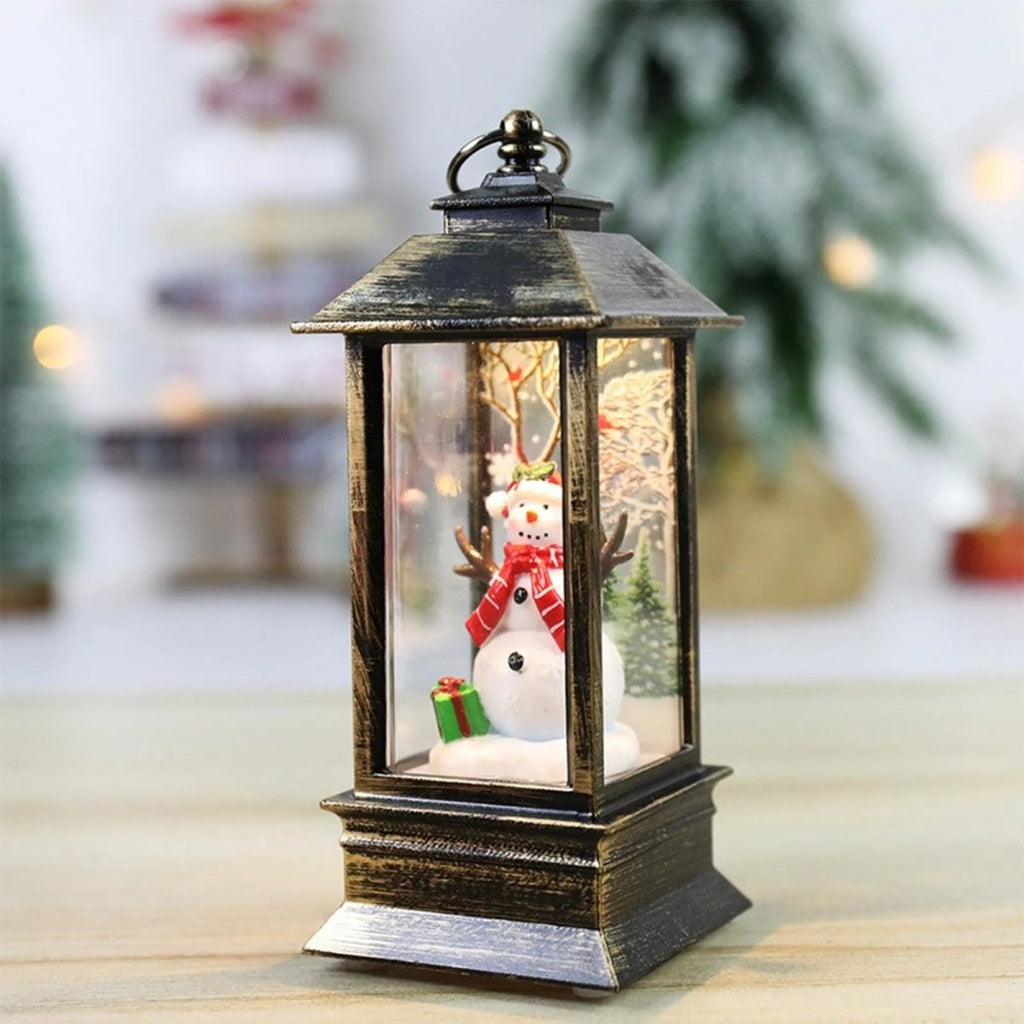 YuleBright Retro Lantern With Warm Light And Holiday Timer