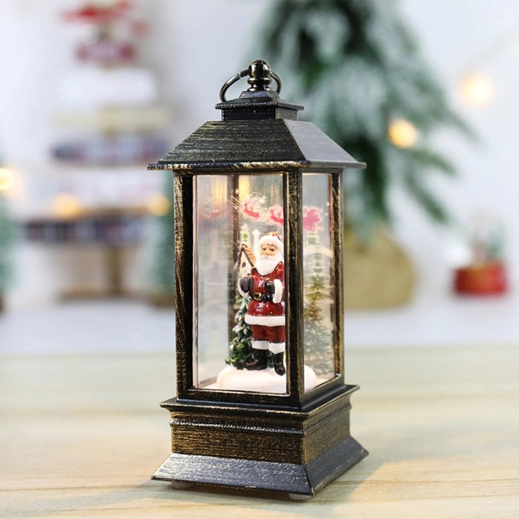 YuleBright Retro Lantern With Warm Light And Holiday Timer