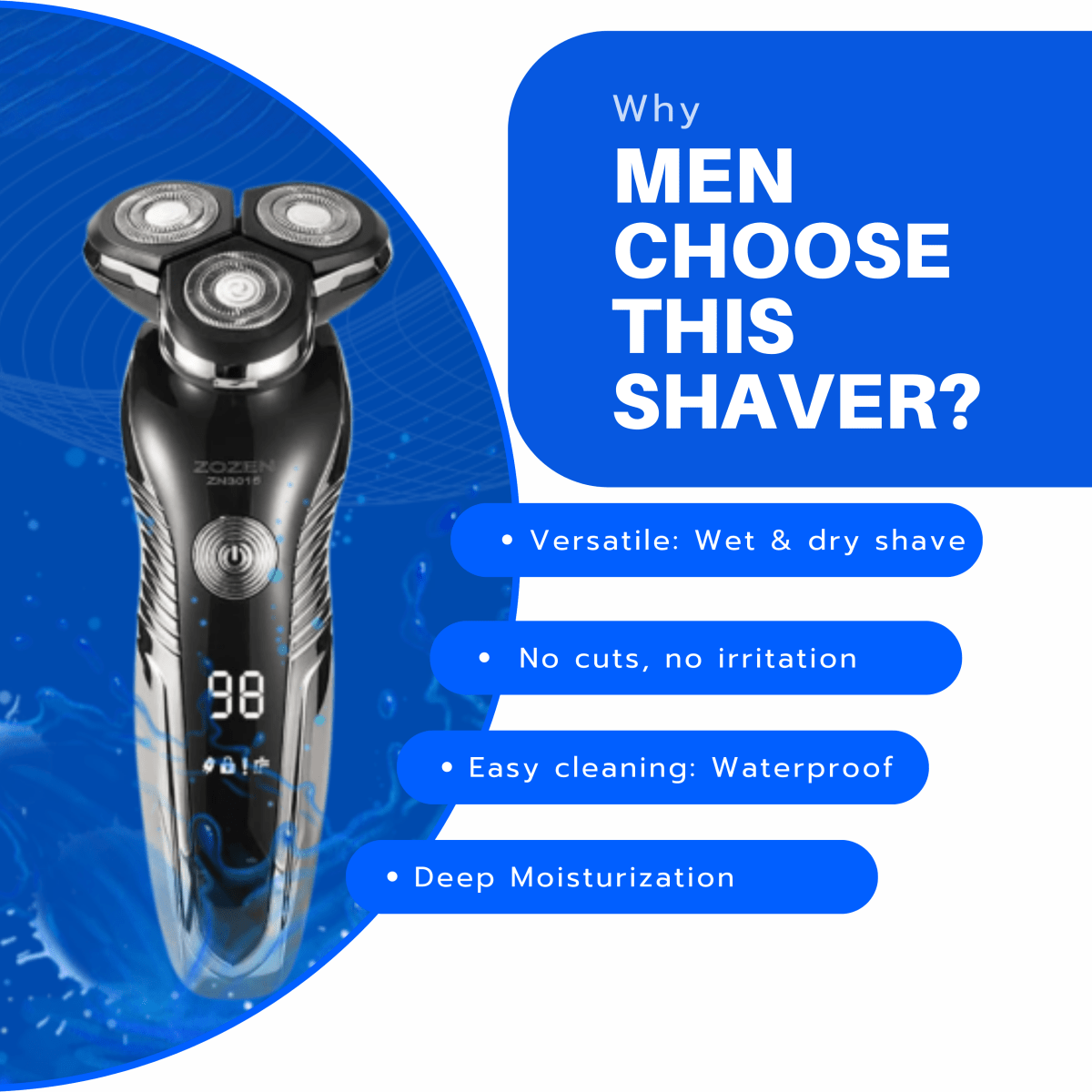 Rechargeable Razor From Z Series Delivers A Smooth, Precise Shave