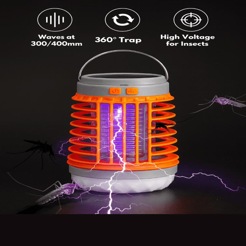 ZapperLantern Solar Powered Bug Zapper And Camp Lantern