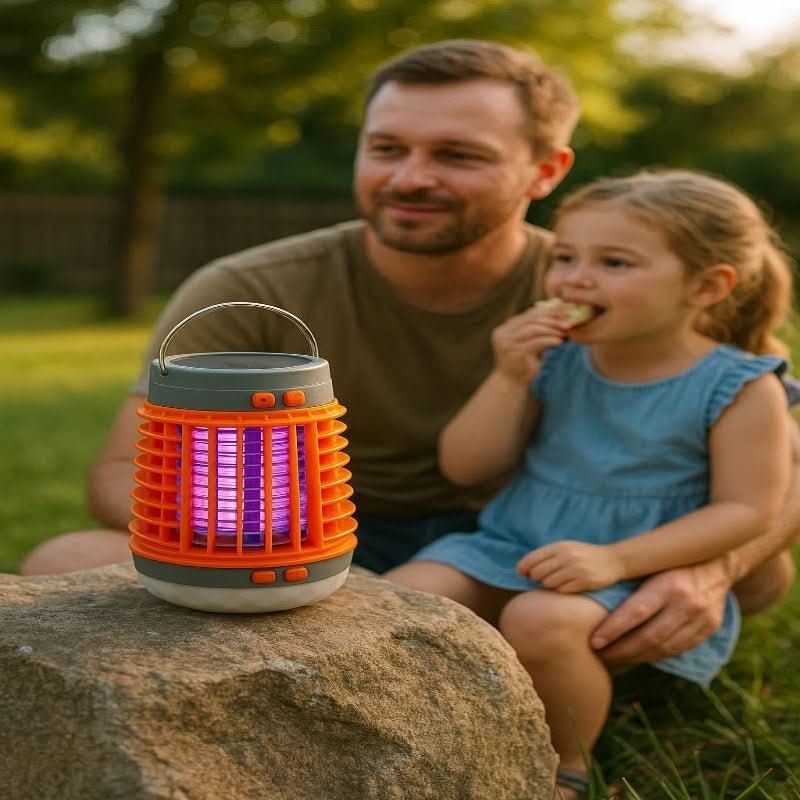 ZapperLantern Solar Powered Bug Zapper And Camp Lantern