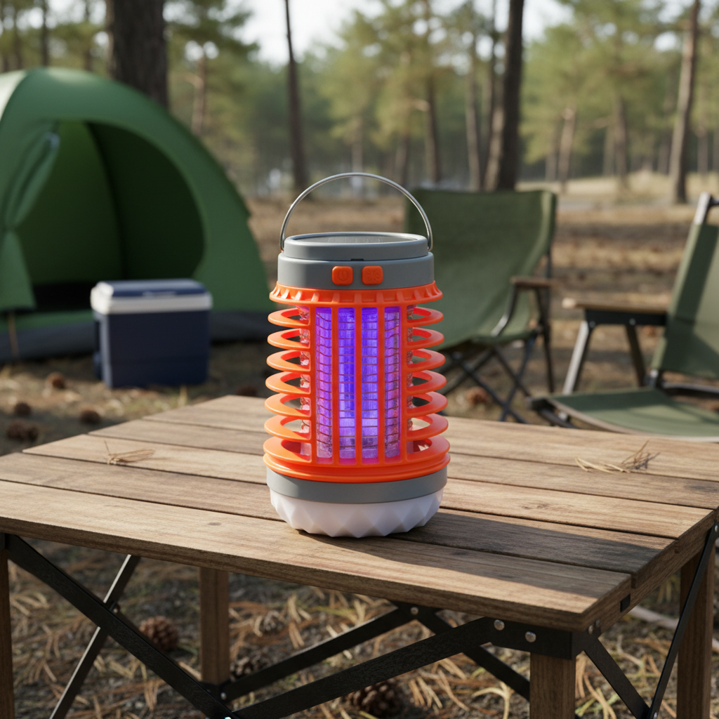 ZapperLantern Solar Powered Bug Zapper And Camp Lantern