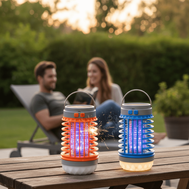ZapperLantern Solar Powered Bug Zapper And Camp Lantern