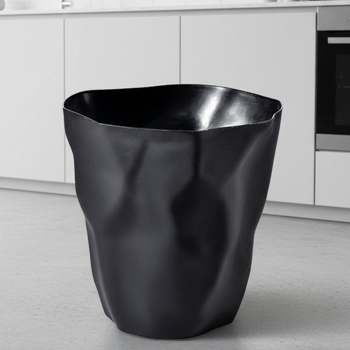 ZENLIVING Space Saving Trash Can With Clean Minimalist Irregular Shape