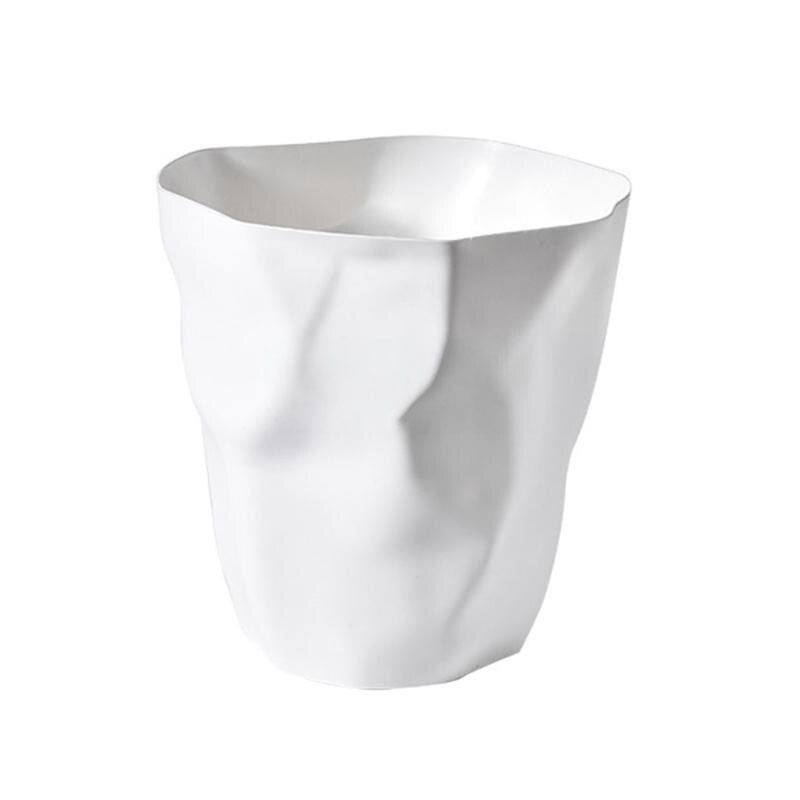 ZENLIVING Space Saving Trash Can With Clean Minimalist Irregular Shape