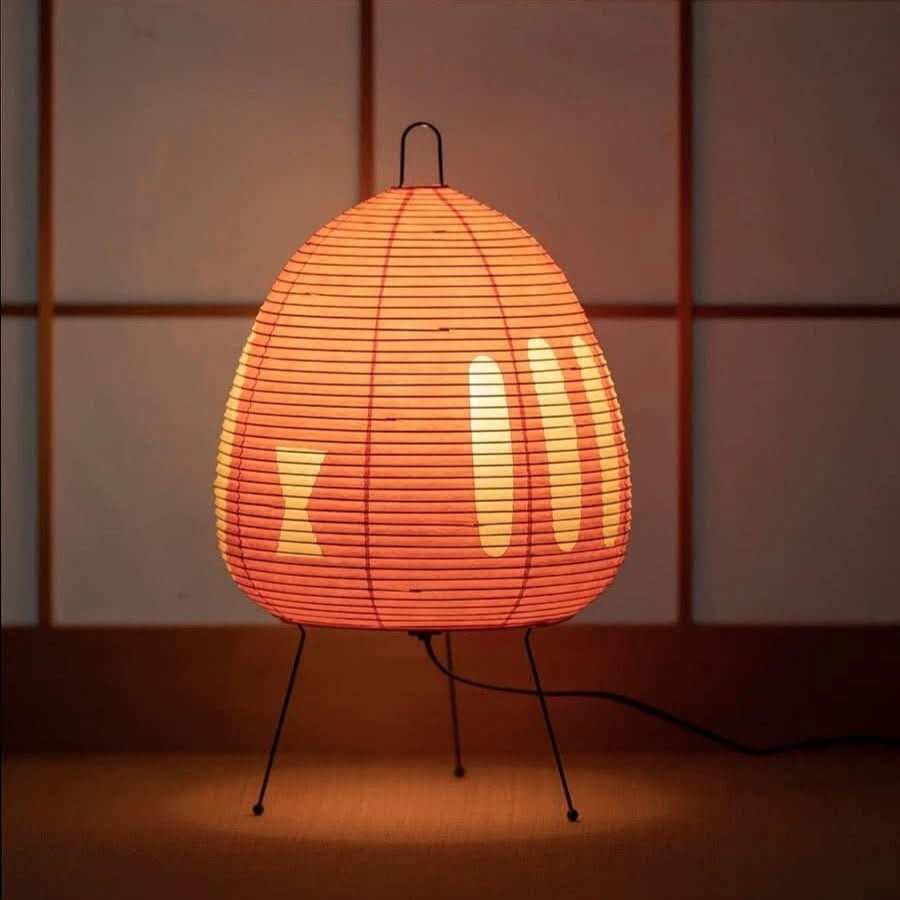Zenora Table Lamp With Rice Paper Shade In Japanese Wabi-Sabi Style