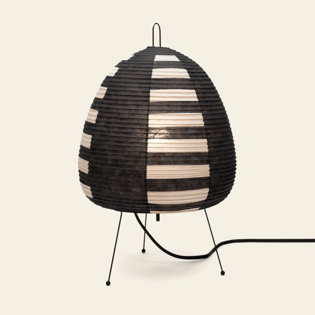 Zenora Table Lamp With Rice Paper Shade In Japanese Wabi-Sabi Style