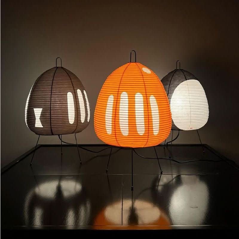 Zenora Table Lamp With Rice Paper Shade In Japanese Wabi-Sabi Style