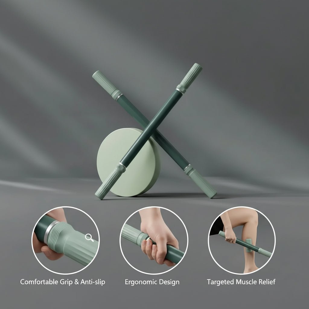 Zenroll Premium Yoga Massage Stick Roller For Deep Tissue Relief