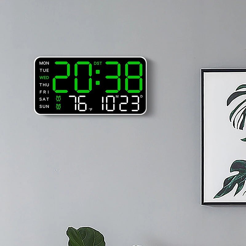 ZENTIME Wall Remote Clock With Two Alarms And Temperature Readout