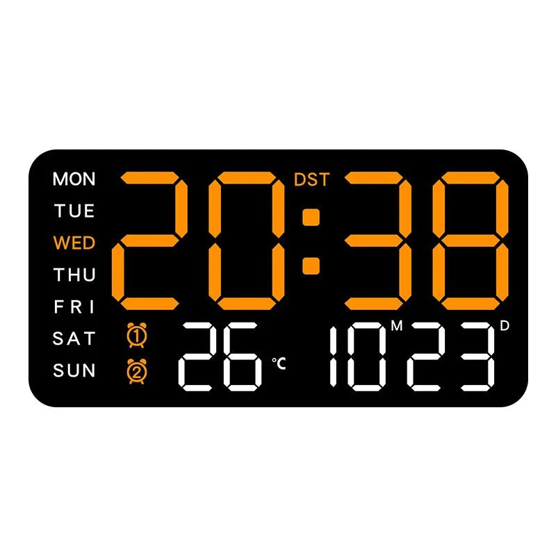 ZENTIME Wall Remote Clock With Two Alarms And Temperature Readout