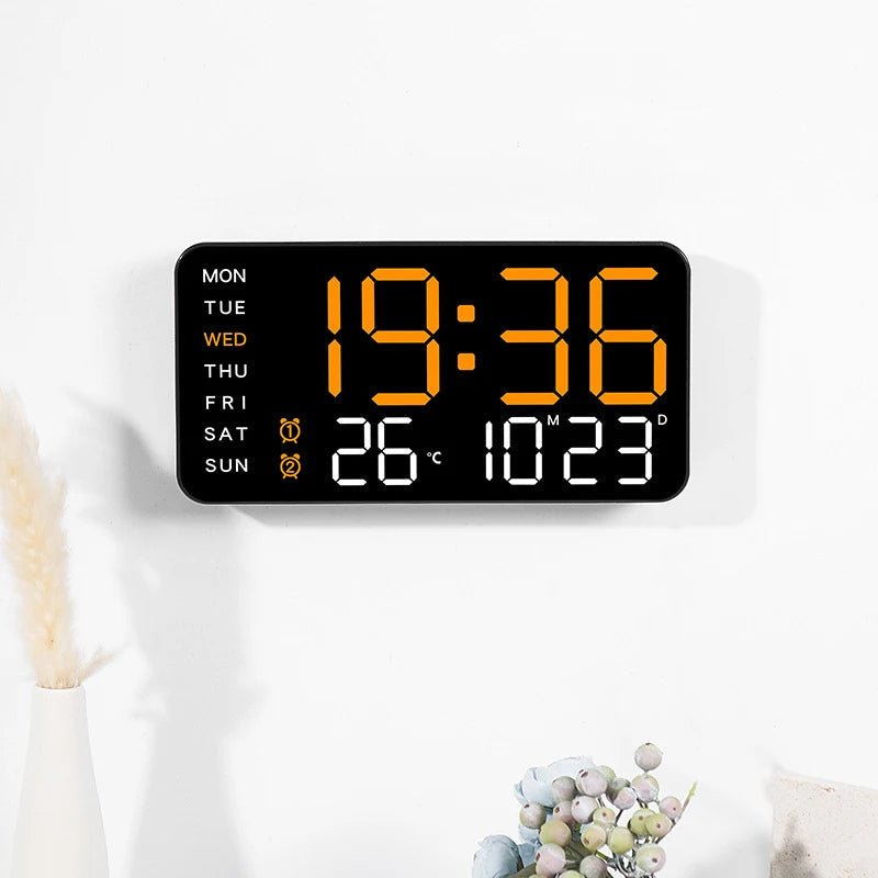 ZENTIME Wall Remote Clock With Two Alarms And Temperature Readout