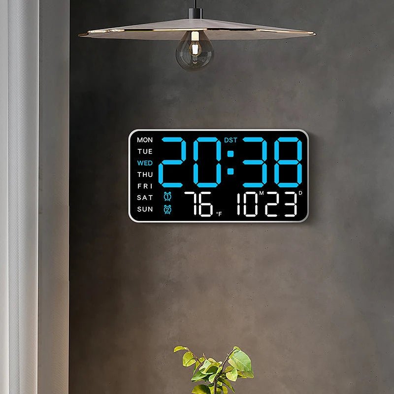 ZENTIME Wall Remote Clock With Two Alarms And Temperature Readout
