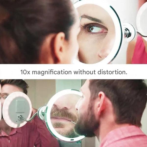 ZoomLite Lighted Vanity Mirror With 10x Magnification